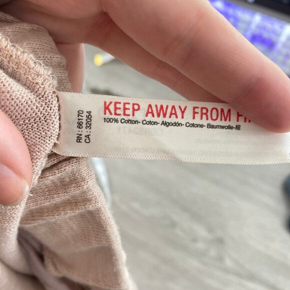 FREE PEOPLE Beach Culver City Pleated Sweatpants Joggers Rose Pearl Cotton XS - Picture 6 of 7